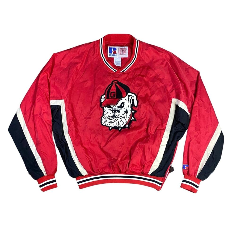 Vintage 90s Starter Georgia Bulldogs Pullover Jacket - L